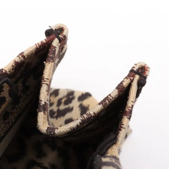 Christian Dior Leopard Small Canvas Book Tote Bag - Picture 10 of 11